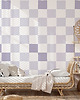 naklejki ścienne do pokoju dziecka Tapeta dla dzieci Szachownica  "Lavender Chess" 2
