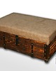 skrzynki, kufry i pudła Skrzynia drewniana/kufer z tapicerowanym siedziskiem, pufa 1