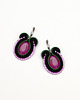 kolczyki soutache Małe kolczyki sutasz różowy czarny 3