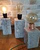 lampy stołowe Lampa LOFT drewno z recyklingu 3
