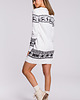 sukienki mini damskie Sukienka z motywem świątecznym - biała(MXS-02) 2
