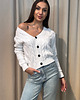 swetry damskie  Zapinany sweter Bianco 2