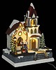 dekoracje świąteczne Dekoracja - scenka LED 30x23x18 cm  z kościołem KYRKA 1