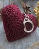 breloki Brelok bordowe serce - prezent walentynkowy 3