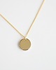 złote naszyjniki 16k Gold Plated Round Tag Necklace 2