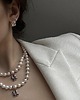 kolczyki pozłacane Kolczyki z różowego złota z białymi perłami SWAROVSKI CRYSTAL 3