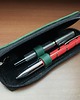 piórniki Etui na pióra  na dwie sztuki  N2zielonywelur 2