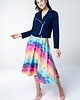 spódnice midi Spódnica Vibrant Rainbow rozkloszowana wielokolorowa z dresówki 1