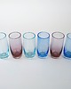 szklanki i kieliszki Komplet kolorowych szklanek, włoski design, lata 80, produkcja: Włochy 2