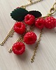 złote naszyjniki Naszyjnik z malinami, ręcznie robione maliny z glinki polimerowej 3