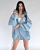 bluza bez kaptura damska Bluza jeansowa loosezip oversize denim light blue 4