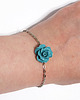 bransoletki - inne Bransoletka - Turkusowo niebieska róża - koral 3