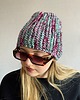 czapki damskie Kolorowa mała czapka beanie z wełną i alpaką 1