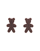 kolczyki z masy plastycznej Kolczyki Wooden teddy 3