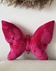poduszki z grafiką Poduszka Dekoracyjna Motyl Minky Plusz Fuksja 1