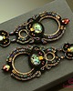 kolczyki soutache Bardzo długie czarno tęczowe kolczyki sutasz 3