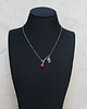 srebrne naszyjniki Red flower  -  naszyjnik 5