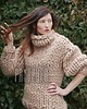swetry damskie  100% wełna Sweter na drutach oversize 3