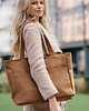 torby na ramię Torba NA LAPTOP Shopper z nubuku tapicerskiego w kolorze camel 3