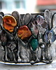bransoletki wire wrapping barwne perły - BRANSOLETA MANKIET - CUFF 1
