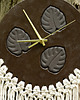 zegary Ceramiczny zegar ścienny z makramą handmade monstera 2
