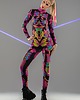 kombinezony damskie Rave Neon Flowers Illumination - Kombinezon z efektem UV 2