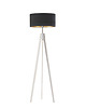 lampy podłogowe Drewniana lampa stojąca do salonu z abażurem  HAITI VELUR 1