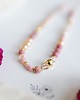 chokery Choker z różowych kamieni naturalnych Morganit Rodonit Perły Kryształ 2