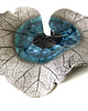 patery i talerze patera dekoracyjno BIG LEAF- czarno turkusowa 9