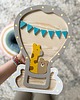 lampy do pokoju dziecka Lampka z drewna Balon niebieski NINKI WOOD 2