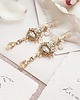 Biżuteria ślubna Kolczyki ślubne Lace Me Long - Szampan i Ivory 1