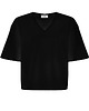 t-shirt damskie T-shirt relaxed black v-neck 2