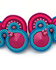 kolczyki soutache Fuchsiowe małe kolczyki soutache 3