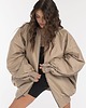 kurtki damskie Kurtka typu bomber mocca zipper 2