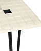 stoliki kawowe Biały stolik kawowy z lustrem, stolik kwadratowy, metalowy, glamour, do salonu 2