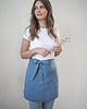 fartuchy kuchenne Lniany fartuszek zapaska DUSTY BLUE 1