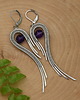 kolczyki wire wrapping Duże kolczyki skrzydła ametyst wire wrapping 3