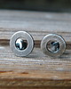 kolczyki wire wrapping małe kółeczka - sztyfciki 2