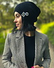 czapki damskie Luźna czapka z bawełny logo kolorowe "Czarny" 1