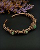 bransoletki wire wrapping Ozdobna bransoleta mankietowa z awenturynem 4