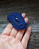 broszki Granatowa broszka soutache 3