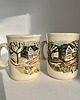 kubki Kubek ceramiczny ręcznie malowany domek z ogrodem 1