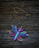 wisiory Kolorowy motyl- wisiorek soutache 2