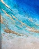 obrazy Granatowy obraz abstrakcyjny - obraz ze złotem Maldives XXII 40x50 cm 4