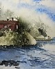 obrazy WYPRZEDAŻ OBRAZÓW! Akwarela Trondheim Norwegia oryginalny obraz A5 21x15 cm 1