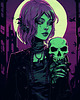 plakaty Portret Czarownicy - Plakat - Druk - Czarownica, Wiedźma, Halloween #25 1