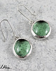 kolczyki wire wrapping Jasna zieleń w srebrze - kolczyki lub klipsy 2