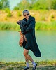 bluza bez kaptura damska Długa bluza asymetryczna z wysoką stójką , idealna na chłodne dni 3