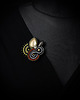 broszki Broszka soutache w barwach ziemi i jesieni 3