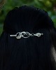 spinki i klamry do włosów Spinka do włosów i do szala ze szpilką ozdobna niebieski kwarc wire wrapping 6